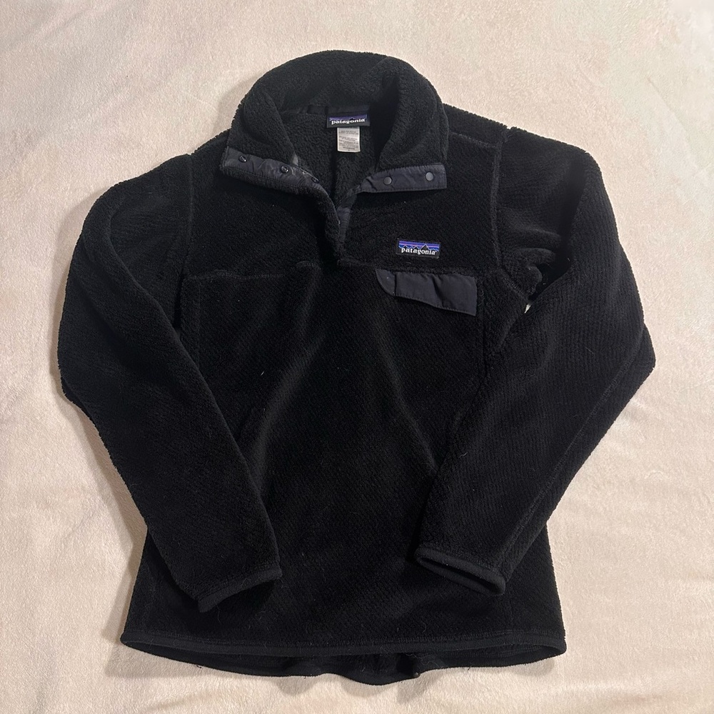 Patagonia Black Fleece Pullover Re-Tool Snap-T Polartec Women’s Jacket